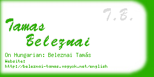 tamas beleznai business card