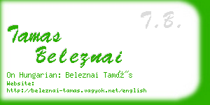 tamas beleznai business card